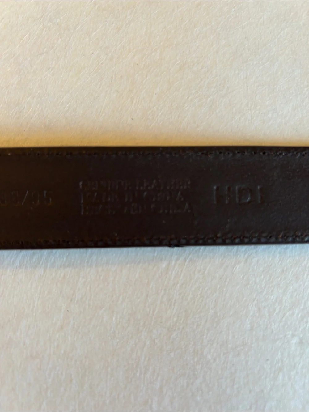 Van Heusen Brown Leather Belt with Gold Buckle